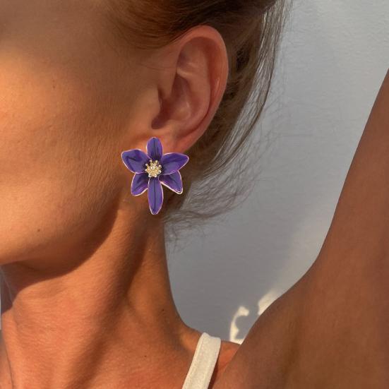 1 Pair Stud Earrings Retro Style Colorful Enamel Flower Shape Ear Studs Shiny Personalized Earrings Jewelry білий
1 Pair Stud Earrings Retro Style Colorful Enamel Flower Shape Ear Studs Shiny Personalized Earrings Jewelry білий