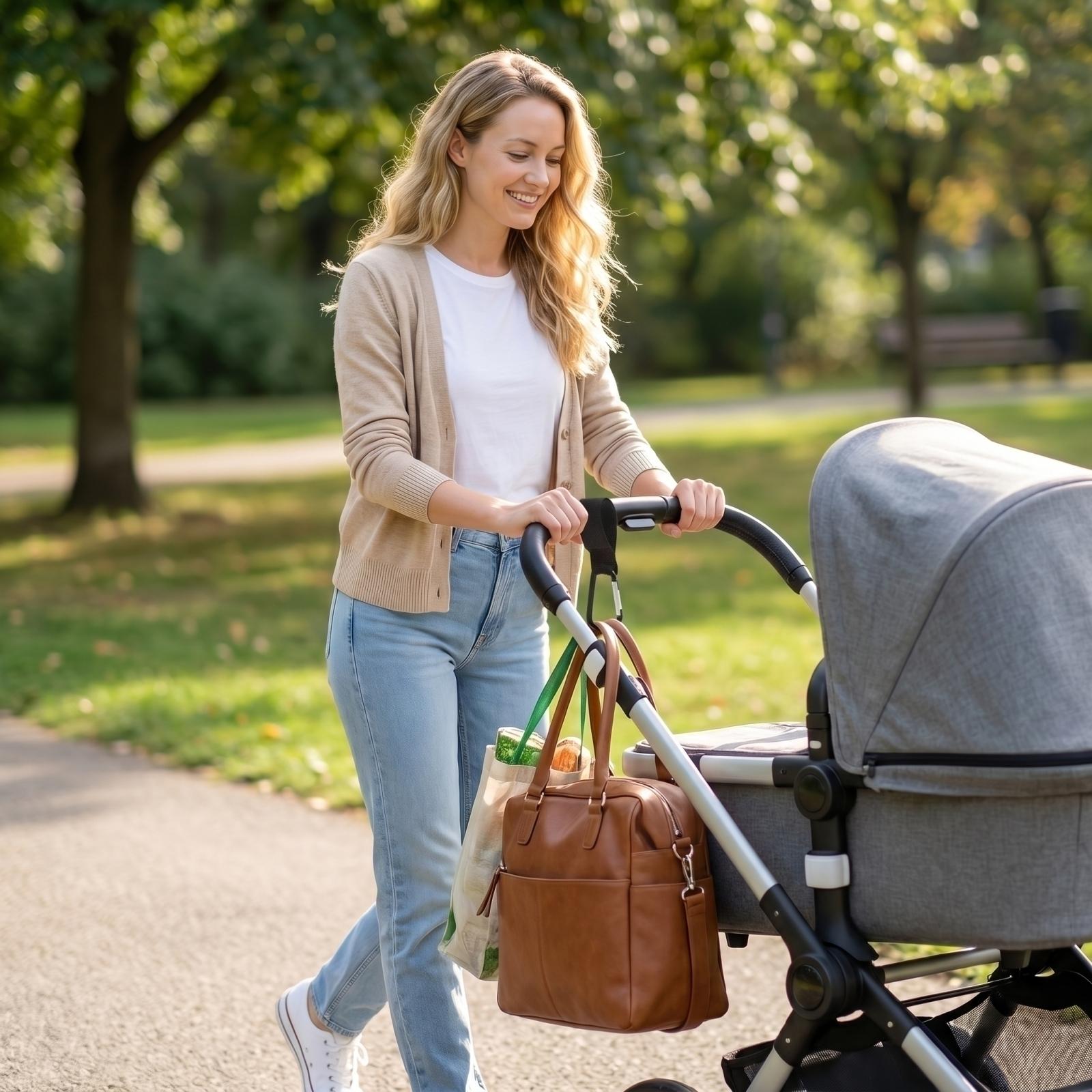 Stroller Hook with Adjustable Strap and Metal Carabiner Clip for Convenient Hanging on Baby Strollers and Pushchairs Compatible with Various Handles One Size чорний
Stroller Hook with Adjustable Strap and Metal Carabiner Clip for Convenient Hanging on Baby Strollers and Pushchairs Compatible with Various Handles One Size чорний