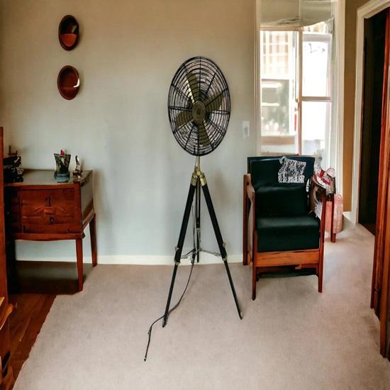 137.16 cm Nautical Wooden Tripod Floor Fan Industrial Adjustable Retro Electric Fan Handmade Home, Office Decor Style
137.16 cm Nautical Wooden Tripod Floor Fan Industrial Adjustable Retro Electric Fan Handmade Home, Office Decor Style
