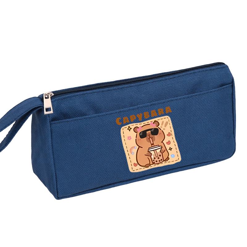 Cute Capybara Bubble Tea Oxford Cloth Pencil Case Durable Stationery Pouch with Handle for Students темно-синього кольору
Cute Capybara Bubble Tea Oxford Cloth Pencil Case Durable Stationery Pouch with Handle for Students темно-синього кольору