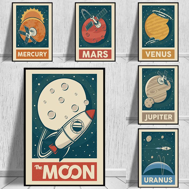Retro Space Solar System Planet Rocket Posters Prints HD Vintage Moon Earth Canvas Painting Room Wall Decor Mural No Frame 21cm×30cm NoFrame
Retro Space Solar System Planet Rocket Posters Prints HD Vintage Moon Earth Canvas Painting Room Wall Decor Mural No Frame 21cm×30cm NoFrame