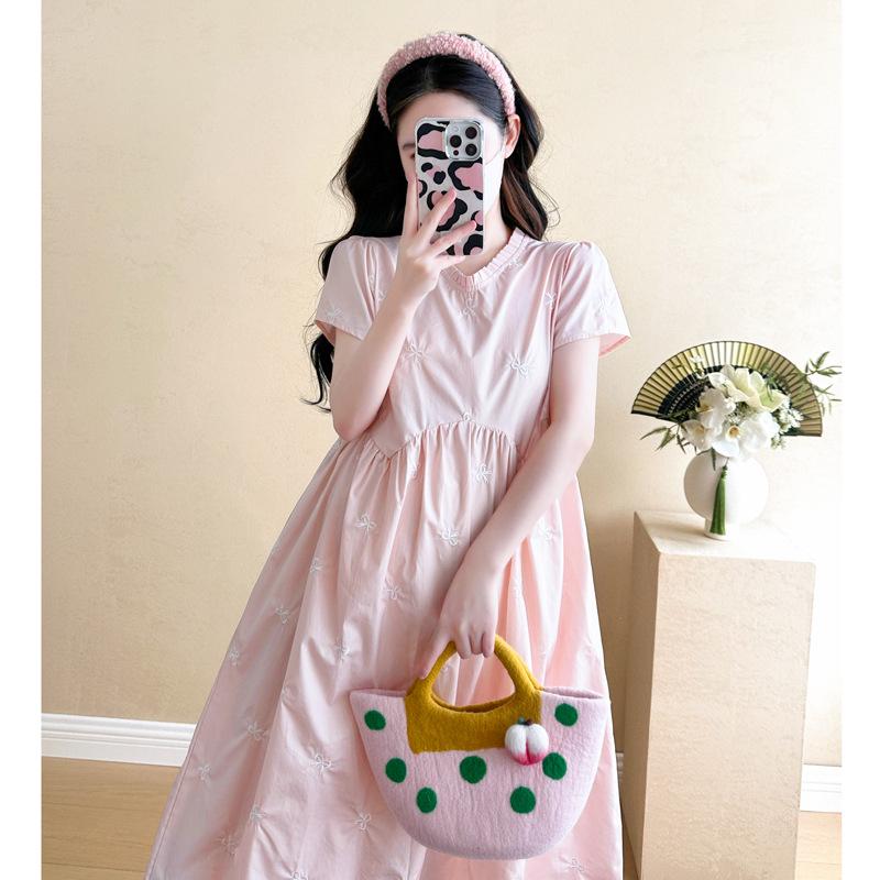 2026 Pink Bow Embroidery Korean Style Sweet Maternity Doll Dress Large розовый
2026 Pink Bow Embroidery Korean Style Sweet Maternity Doll Dress Large розовый