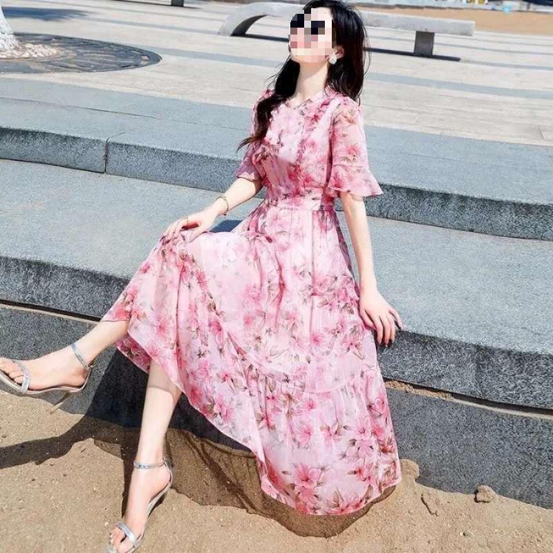 2026 Summer French Niche High-Waist Chiffon Dress 2XL рожевий
2026 Summer French Niche High-Waist Chiffon Dress 2XL рожевий