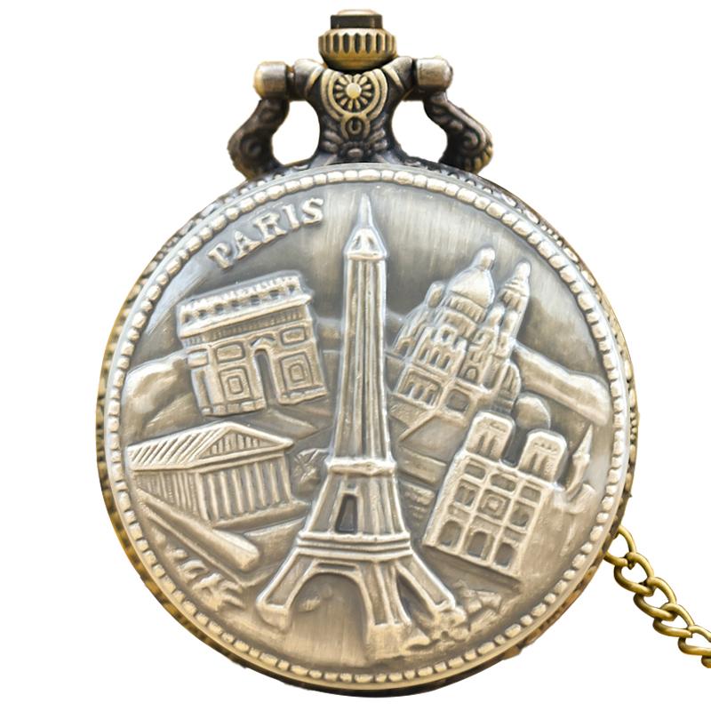 Vintage Bronze Steampunk Eiffel Tower Carved Quartz Pocket Watch Necklace Pendant Clock Chain Men Women Chain Collection Gift бронзовий
Vintage Bronze Steampunk Eiffel Tower Carved Quartz Pocket Watch Necklace Pendant Clock Chain Men Women Chain Collection Gift бронзовий