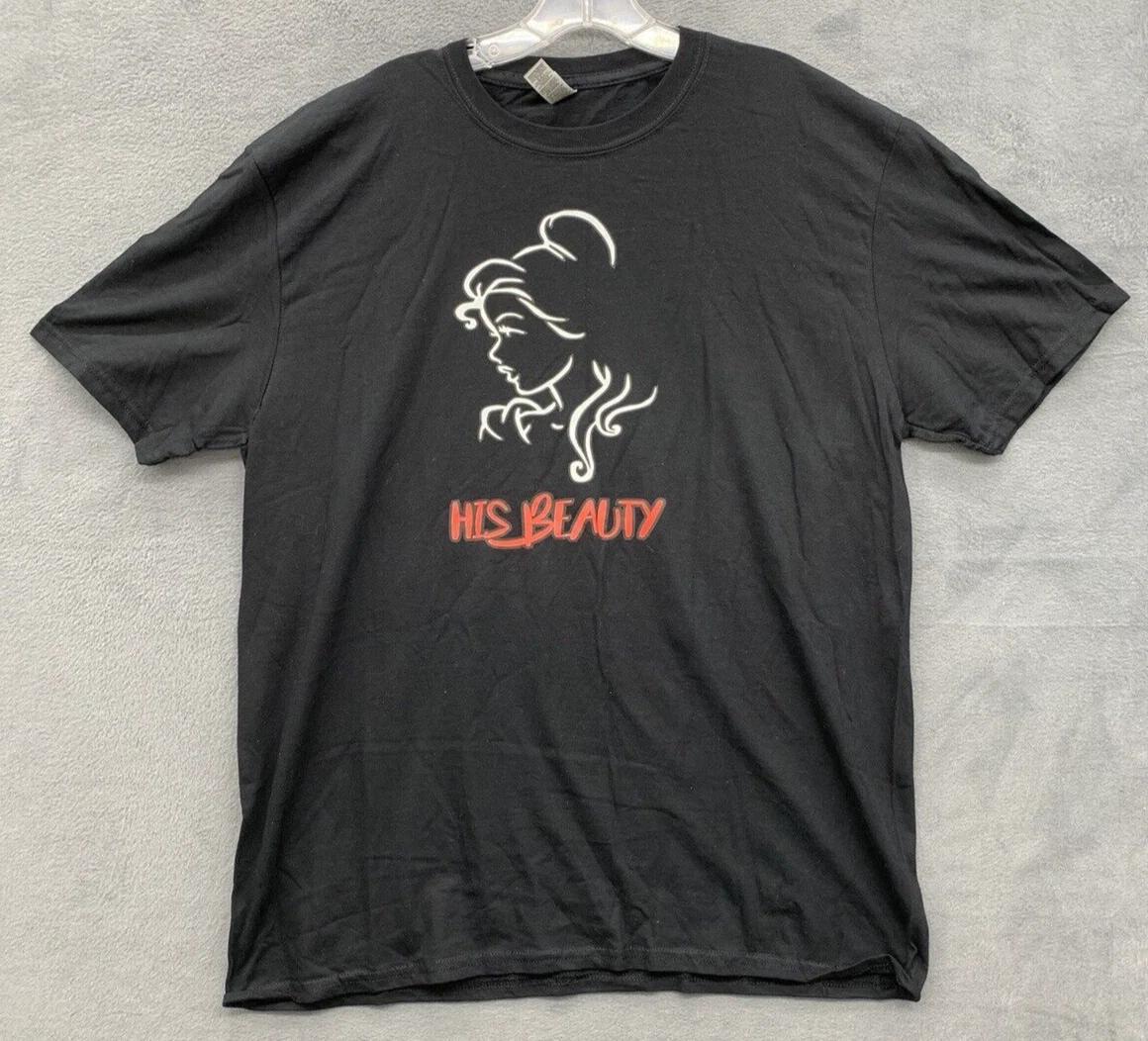 Gildan Graphic Tee T-Shirt Men s Size XL Black HIS BEAUTY Crew Neck 100% Cotton 4XL
Gildan Graphic Tee T-Shirt Men s Size XL Black HIS BEAUTY Crew Neck 100% Cotton 4XL