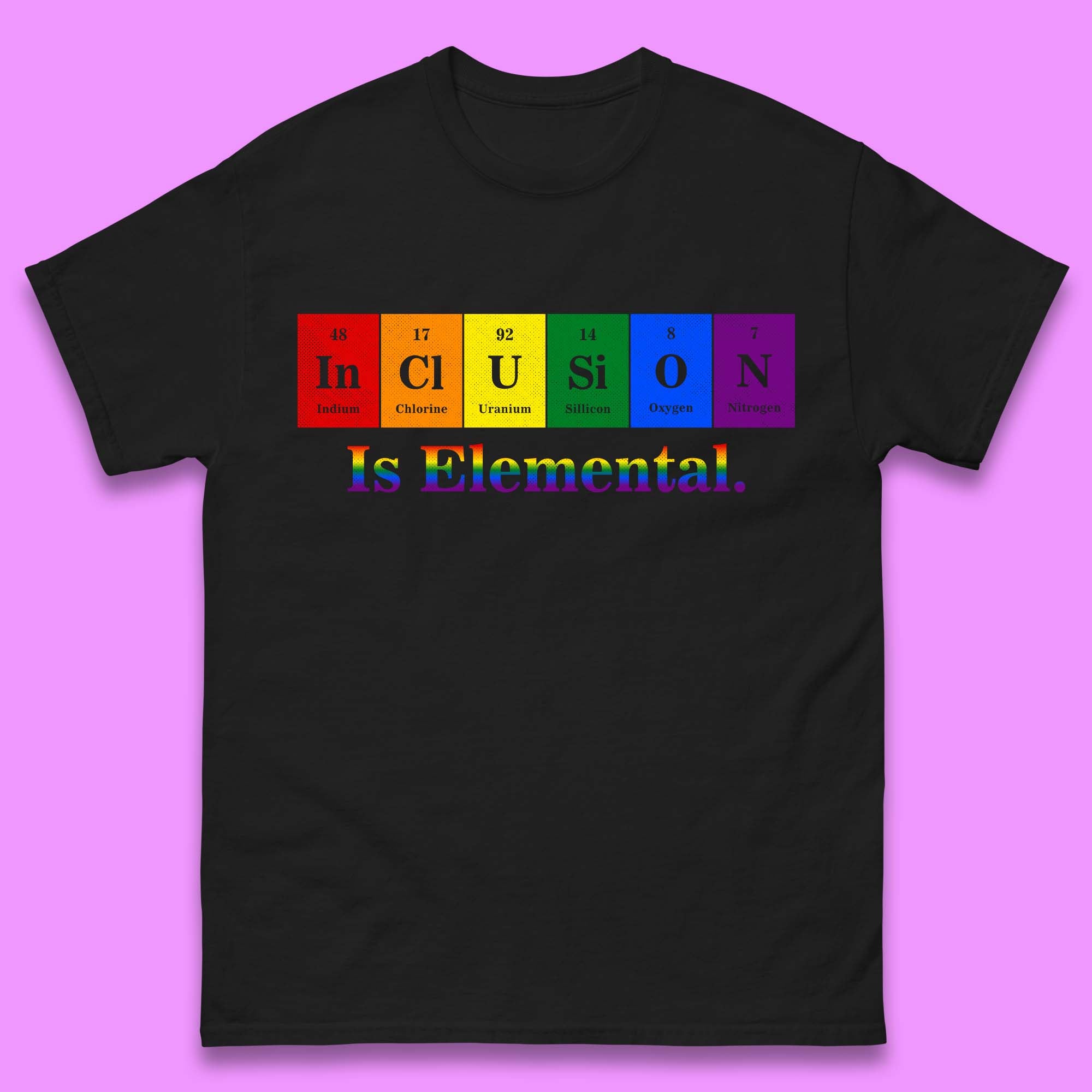 Inclusion is Elemental Mens T-Shirt Womens Tops Tees 4XL
Inclusion is Elemental Mens T-Shirt Womens Tops Tees 4XL