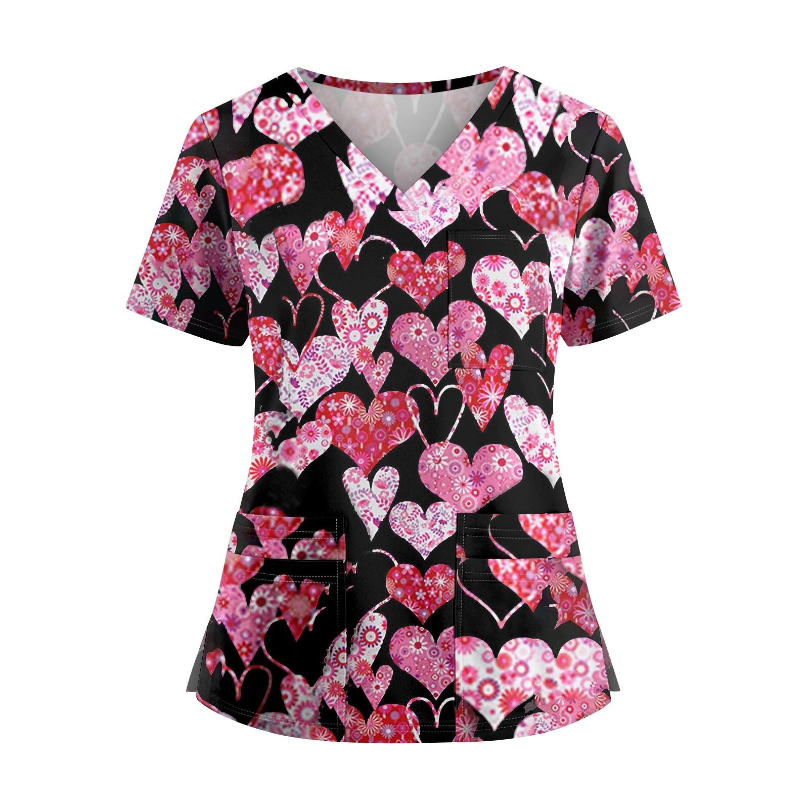 Робоча уніформа з принтом для великих розмірів. Топи для жінок з хрестовим V-подібним вирізом, принтом на Хелловін, з короткими рукавами, веселі футболки, робочий одяг, футболки з кишенями L рожевий
Робоча уніформа з принтом для великих розмірів. Топи для жінок з хрестовим V-подібним вирізом, принтом на Хелловін, з короткими рукавами, веселі футболки, робочий одяг, футболки з кишенями L рожевий