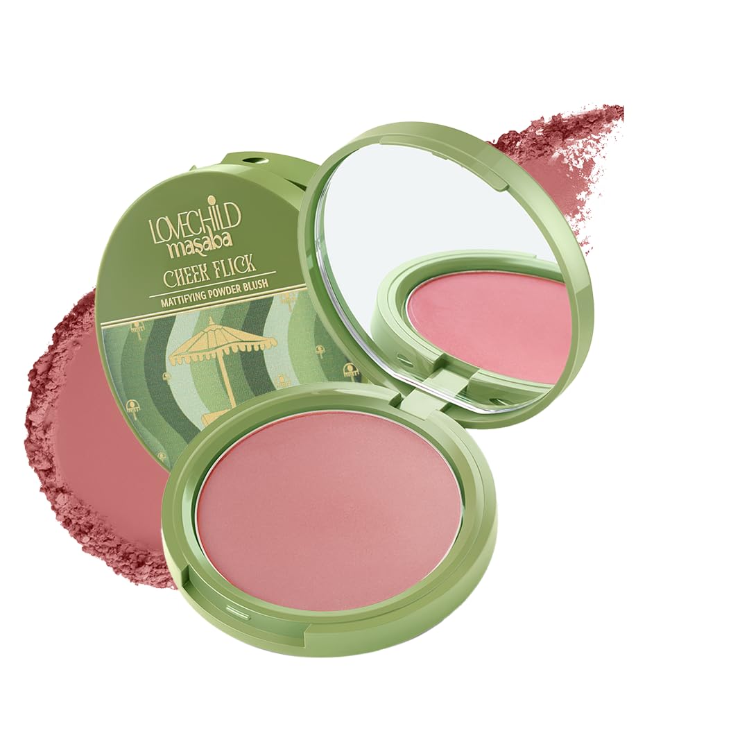 Матирующая пудровая румяна Lovechild Masaba Cheek Flick, Роскошное наслаиваемое покрытие и Интенсивная пигментация, Обогащенные витамином E, (Деревенский розовый) - 9g 9 GM
Матирующая пудровая румяна Lovechild Masaba Cheek Flick, Роскошное наслаиваемое покрытие и Интенсивная пигментация, Обогащенные витамином E, (Деревенский розовый) - 9g 9 GM