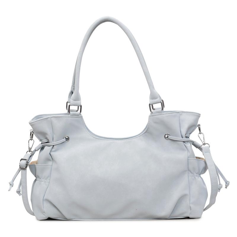 Korean Fashi Shoulder Bag, Drawstring Design Zippered Large Capacity Tote Bag Women Solid Color Casual Simple Crossbody Bag синій
Korean Fashi Shoulder Bag, Drawstring Design Zippered Large Capacity Tote Bag Women Solid Color Casual Simple Crossbody Bag синій