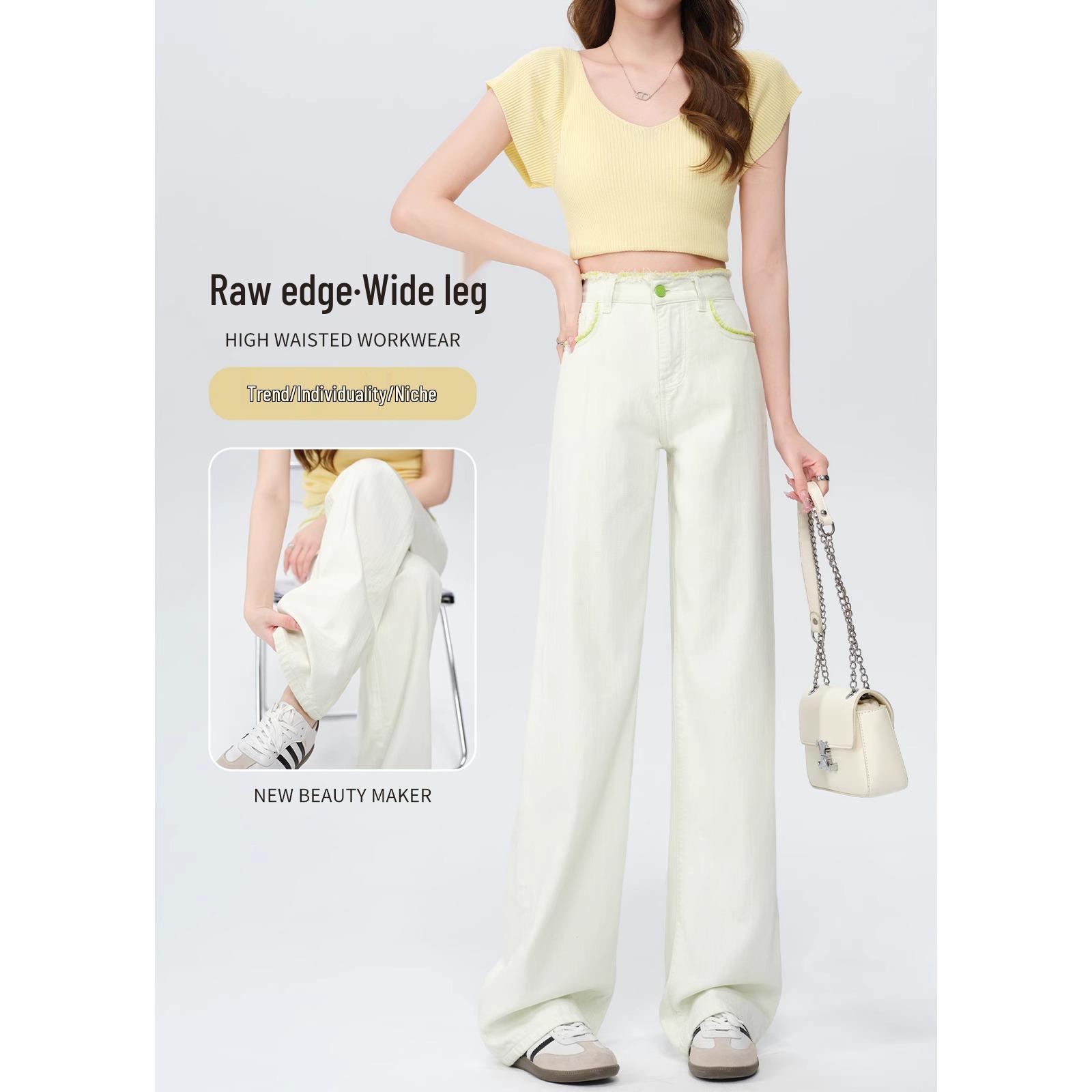 Women s High-Waisted Slim Straight-Leg Tencel Jeans - Summer 2025 Collection, White Wide-Leg Design 31 (Weight 136-145 lbs)
Women s High-Waisted Slim Straight-Leg Tencel Jeans - Summer 2025 Collection, White Wide-Leg Design 31 (Weight 136-145 lbs)