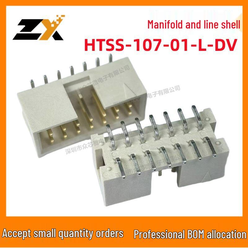 HTSS-107-01-L-DV 14-Pin SMD Header Connector, 2.54mm
HTSS-107-01-L-DV 14-Pin SMD Header Connector, 2.54mm