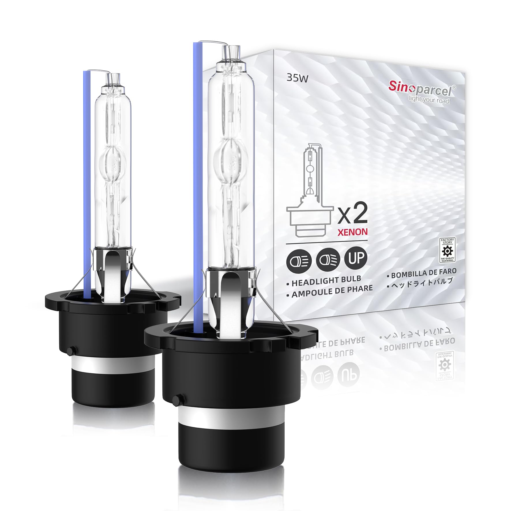 Sinoparcel D2S/D2C HID Headlight Bulbs, 8000K, Vehicle Inspection Compliant, Direct Replacement, 3600lm, 12V/24V Compatible, 35W, 2-Year Warranty, Xen
Sinoparcel D2S/D2C HID Headlight Bulbs, 8000K, Vehicle Inspection Compliant, Direct Replacement, 3600lm, 12V/24V Compatible, 35W, 2-Year Warranty, Xen