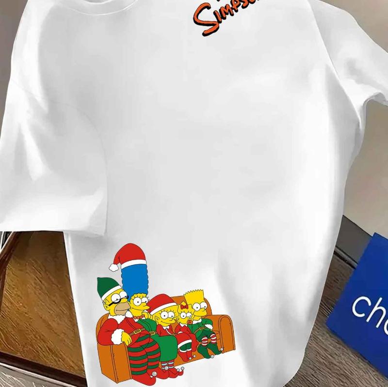 The Simpsons Unisex Street Tee Sweatshirt with Christmas Homer Print Pattern A New Trendy 100 cotton printed Tshirt Loose S
The Simpsons Unisex Street Tee Sweatshirt with Christmas Homer Print Pattern A New Trendy 100 cotton printed Tshirt Loose S