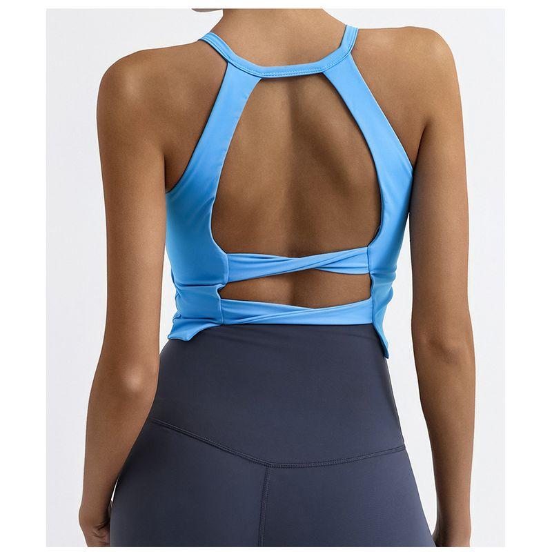 With Chest Pad 2024 New Arrival Yoga Quick-Drying Elastic Back Sports Running Workout Training Camisole Spring-Summer Top Lake Blue L
With Chest Pad 2024 New Arrival Yoga Quick-Drying Elastic Back Sports Running Workout Training Camisole Spring-Summer Top Lake Blue L