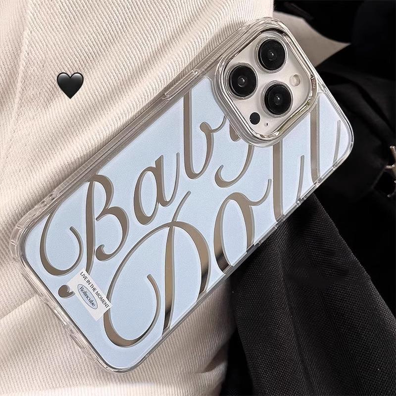 Blue Silver Plated Mirror English Transparent Frame Case For iPhone 14 15 Pro Max 11 12 13 Pro Max Drop Protection Cover For iPhone 15 Pro
Blue Silver Plated Mirror English Transparent Frame Case For iPhone 14 15 Pro Max 11 12 13 Pro Max Drop Protection Cover For iPhone 15 Pro
