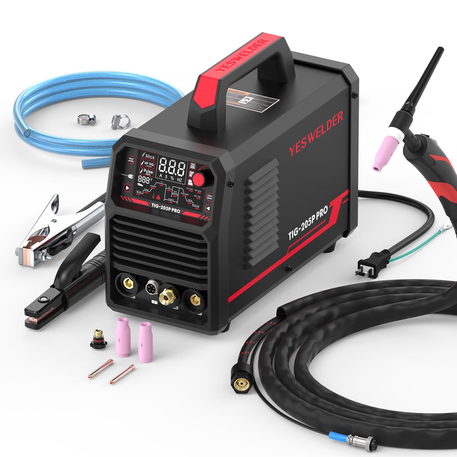 YESWELDER Welding Machine TIG Welding Machine Large LED Digital Display 205A 100V 200V High Frequency Welding 3 in 1 IGBT Inverter Welding Machine
YESWELDER Welding Machine TIG Welding Machine Large LED Digital Display 205A 100V 200V High Frequency Welding 3 in 1 IGBT Inverter Welding Machine