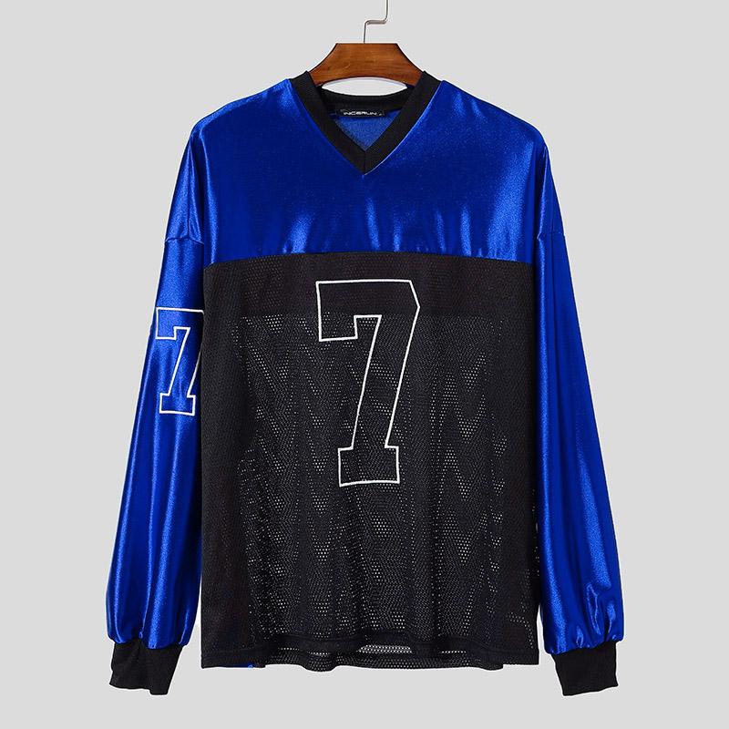 INCERUN Мужские топы с длинным рукавом и буквенным принтом, свободные, с блестками, повседневные пуловеры S синий
INCERUN Мужские топы с длинным рукавом и буквенным принтом, свободные, с блестками, повседневные пуловеры S синий