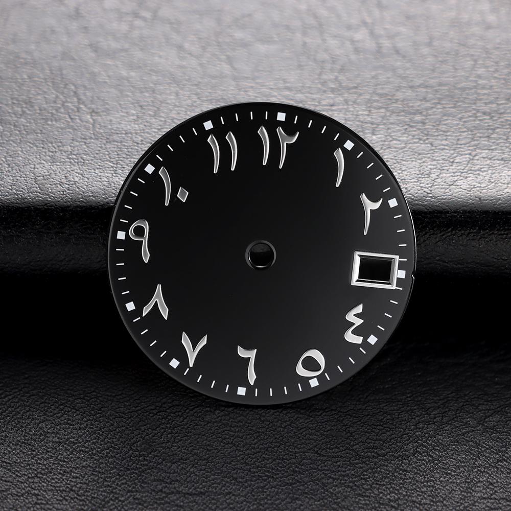 28.5mm Watch Dial Sun Patterned Surface Arabic Alphabet with Date Watch Faces Replace Accessories for NH70/NH35/NH36 Movement чёрный
28.5mm Watch Dial Sun Patterned Surface Arabic Alphabet with Date Watch Faces Replace Accessories for NH70/NH35/NH36 Movement чёрный