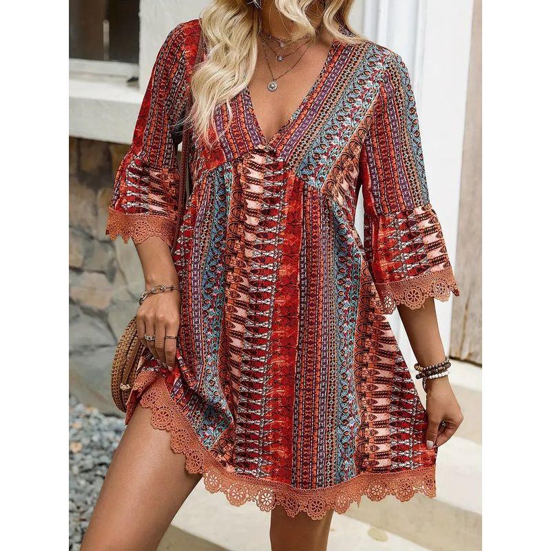 Printed Casual Dress 2025 Summer Fashion New Arrival Female V-neck Slimming Print Casual Dress Color 1 2XL
Printed Casual Dress 2025 Summer Fashion New Arrival Female V-neck Slimming Print Casual Dress Color 1 2XL