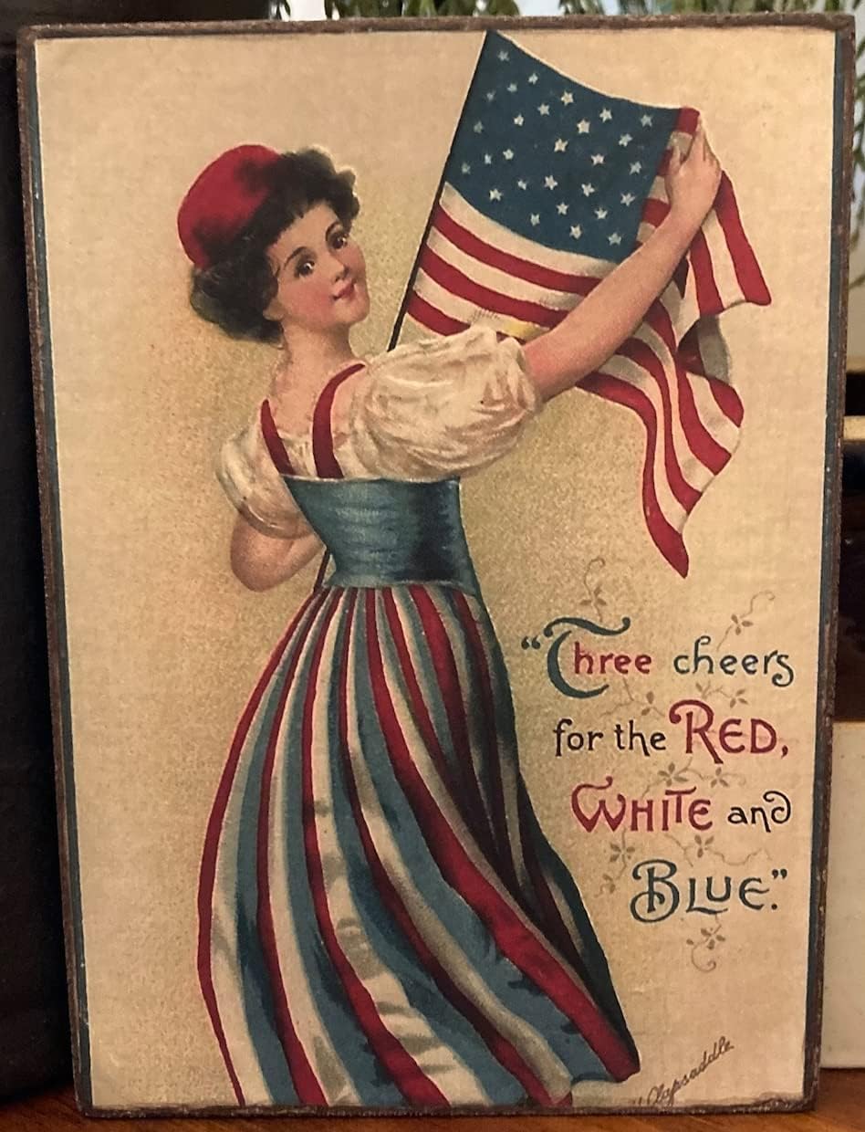 Retro Metal Tin Sign Lady Flag Independence Day Primitive 4th of July Americana Print Sign for Home Coffee Wall Decor 20x30cm(7.8x11.8inch)
Retro Metal Tin Sign Lady Flag Independence Day Primitive 4th of July Americana Print Sign for Home Coffee Wall Decor 20x30cm(7.8x11.8inch)