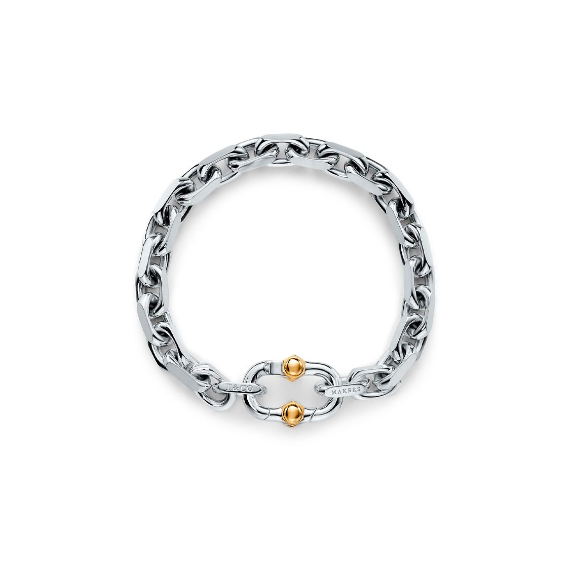 Tiffany & Co. Серія 1837® 1937 Виробники Широколанковий браслет із 18-каратного золота Унісекс-браслет Сріблястий GRP11148 L
Tiffany & Co. Серія 1837® 1937 Виробники Широколанковий браслет із 18-каратного золота Унісекс-браслет Сріблястий GRP11148 L
