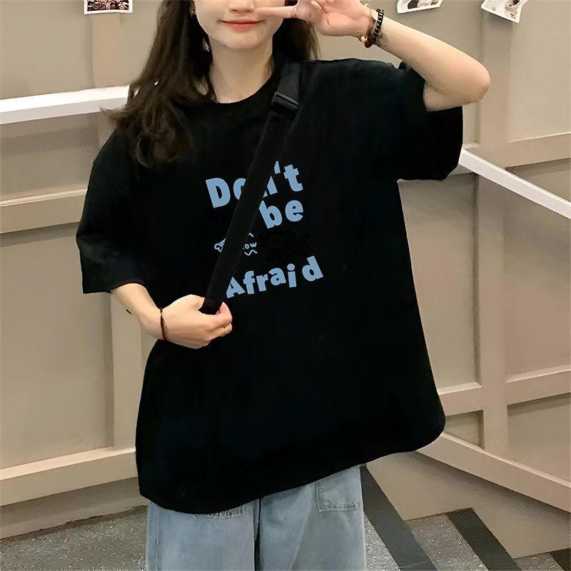 Sweet and fresh pure cotton black short-sleeved T-shirt for girls summer new casual versatile five-quarter-sleeved top and clothing ins tide XXXL
Sweet and fresh pure cotton black short-sleeved T-shirt for girls summer new casual versatile five-quarter-sleeved top and clothing ins tide XXXL
