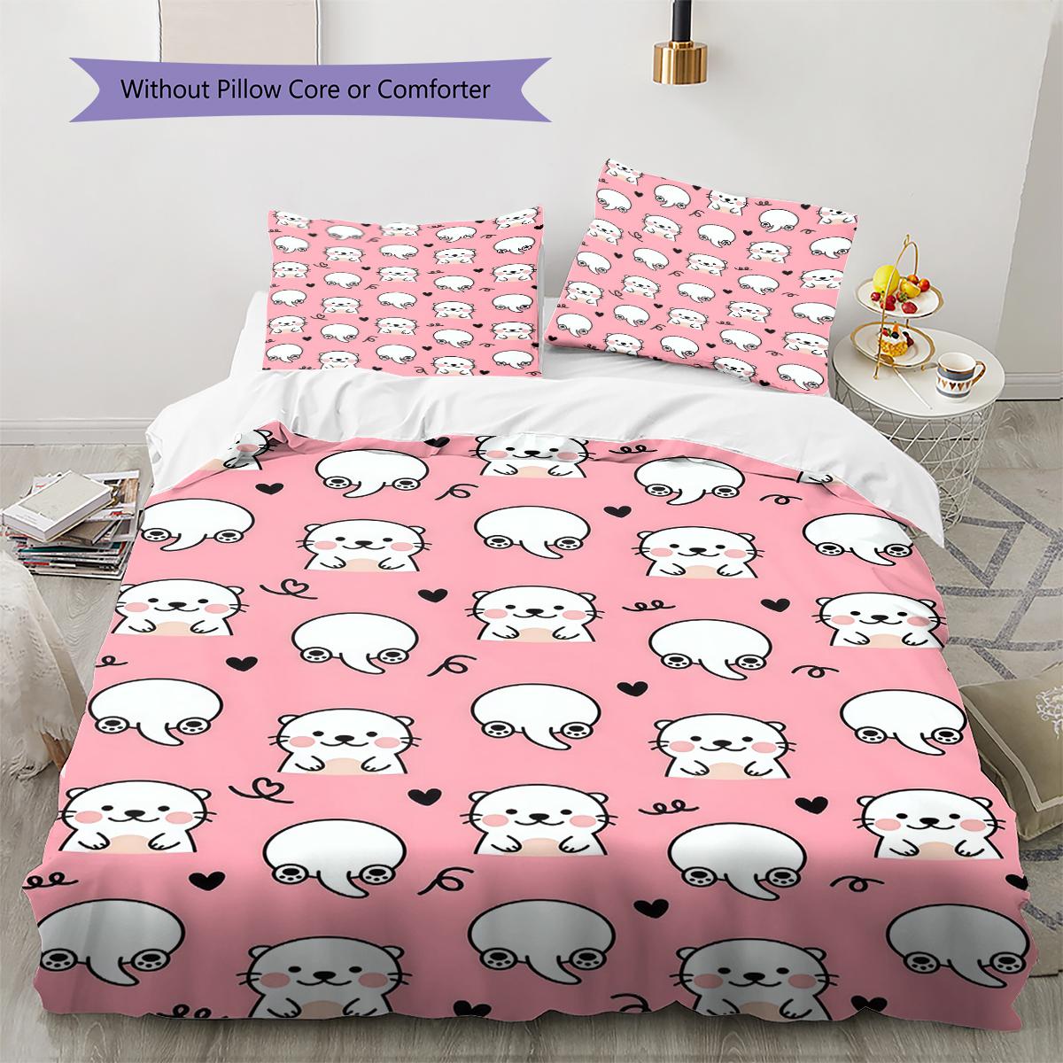 Pink Cartoon Art Pattern Bedding,Quilt Set Quilt Cover Pillowcase Home Birthday Gift (1 * duvet cover + 2 * pillowcase, without core) 135x200cm
Pink Cartoon Art Pattern Bedding,Quilt Set Quilt Cover Pillowcase Home Birthday Gift (1 * duvet cover + 2 * pillowcase, without core) 135x200cm
