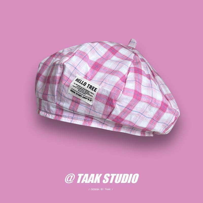 Cute Plaid Beret Hat For Women And Men With Embroidered Design For Summer Style рожевий
Cute Plaid Beret Hat For Women And Men With Embroidered Design For Summer Style рожевий