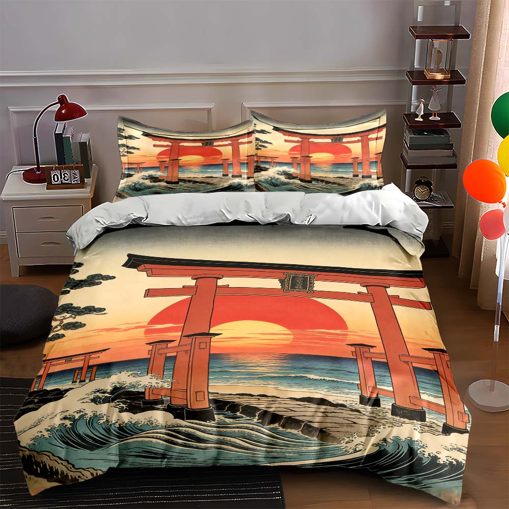 Sunset, waves, arches. Bedding Duvet cover sets Duvet covers Pillowcases gifts (1 * Duvet Cover 2 * Pillowcases, without duvet insert) 135x200cm
Sunset, waves, arches. Bedding Duvet cover sets Duvet covers Pillowcases gifts (1 * Duvet Cover 2 * Pillowcases, without duvet insert) 135x200cm