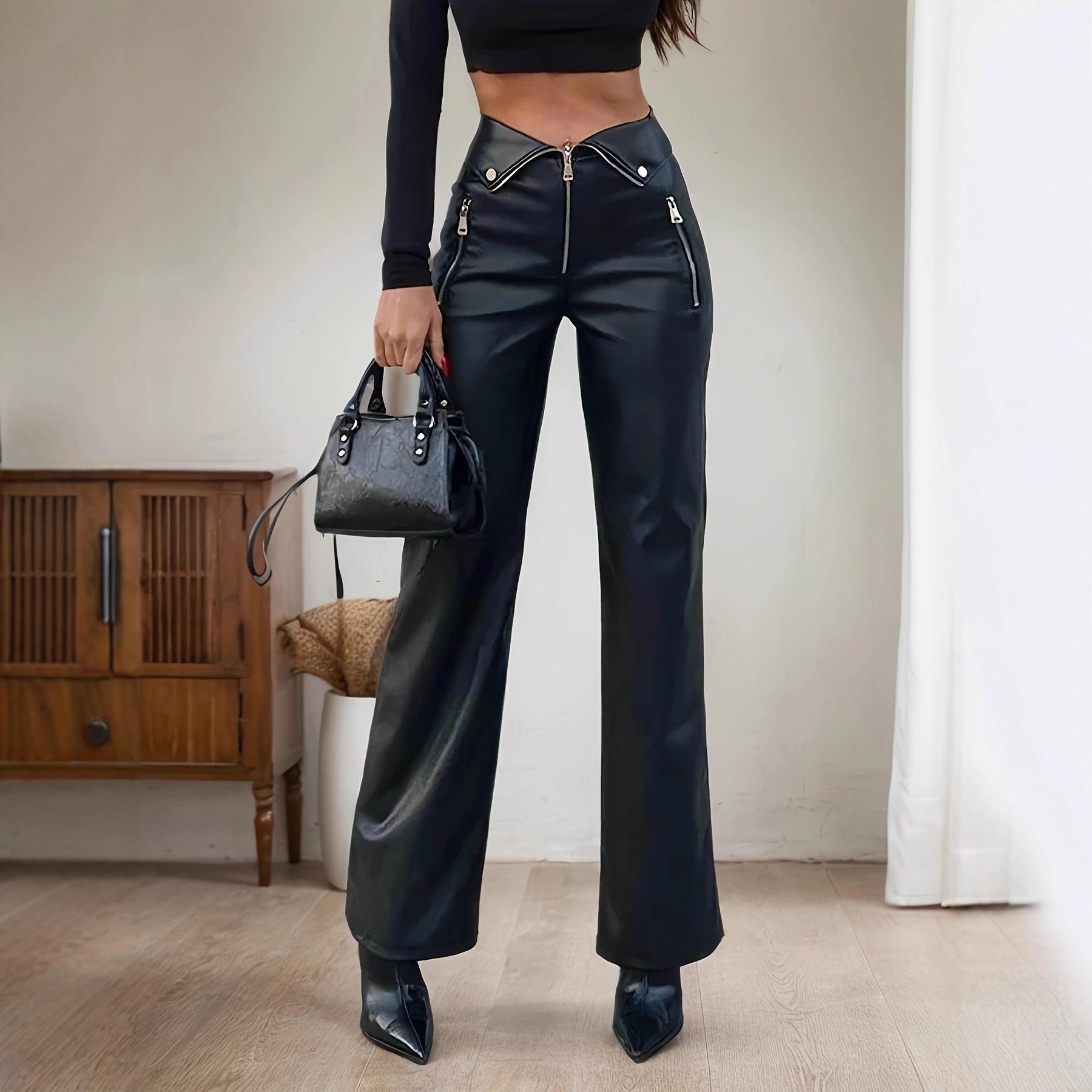 Women s High Waist PU Leather Nightclub Pants with Metal Zipper - INS Style, Winter Straight Leg Design XL
Women s High Waist PU Leather Nightclub Pants with Metal Zipper - INS Style, Winter Straight Leg Design XL