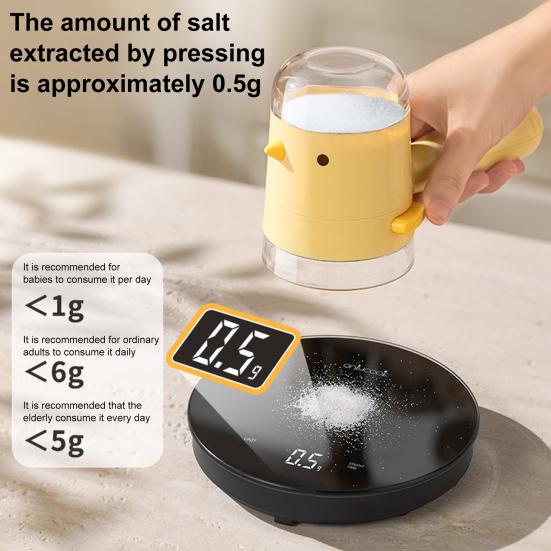 Yousheng Salt Shaker Press Type Salt Bottle Measuring Sugar Dispenser Seasoning Container Seasoning Jar with Precise Measurement жовтий
Yousheng Salt Shaker Press Type Salt Bottle Measuring Sugar Dispenser Seasoning Container Seasoning Jar with Precise Measurement жовтий