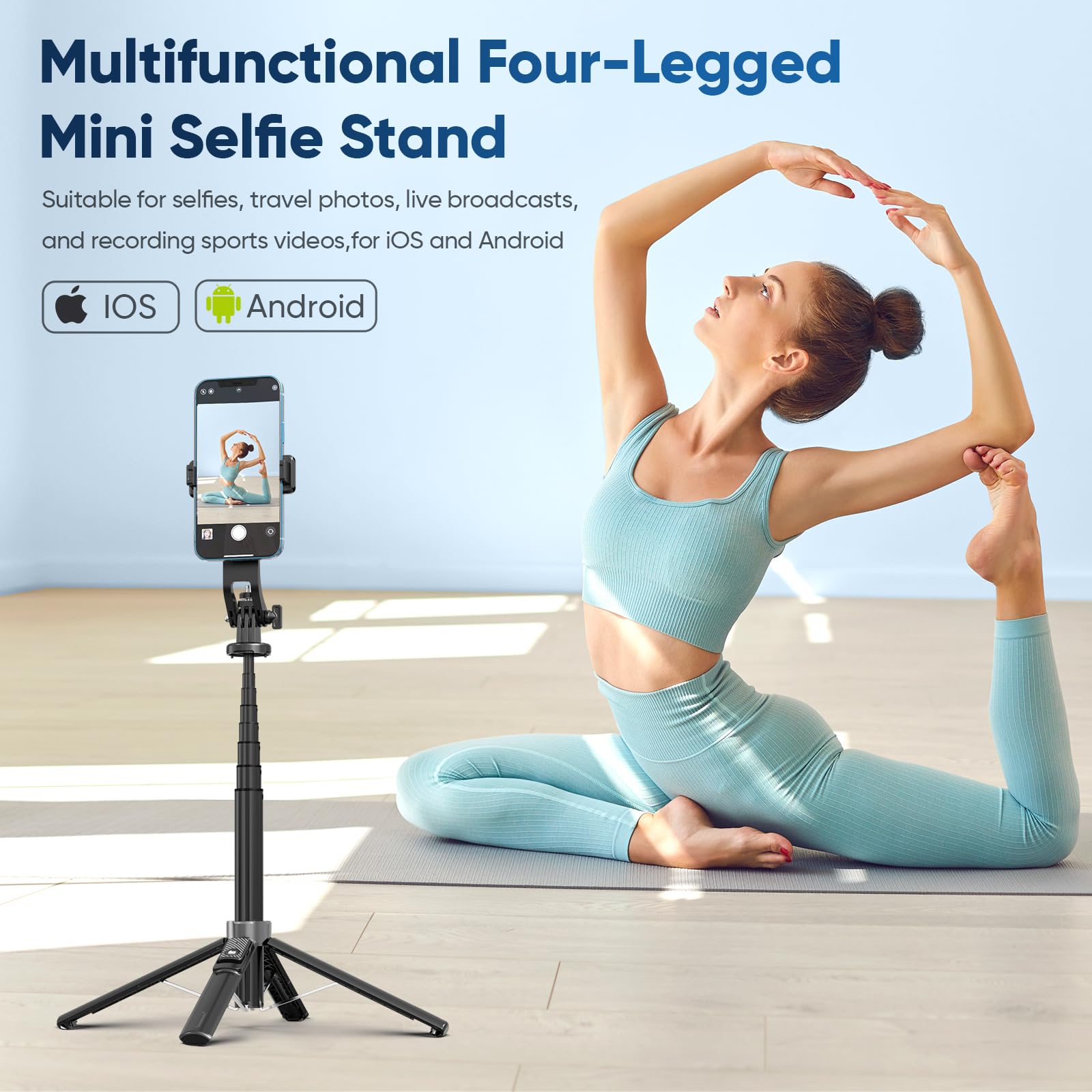 DIXSG Quadripod Shelf Bluetooth Selfie Stick .35m 53 Inch Aluminum Alloy Mobile Phone Universal Selfie Stick with Remote Control P135
DIXSG Quadripod Shelf Bluetooth Selfie Stick .35m 53 Inch Aluminum Alloy Mobile Phone Universal Selfie Stick with Remote Control P135