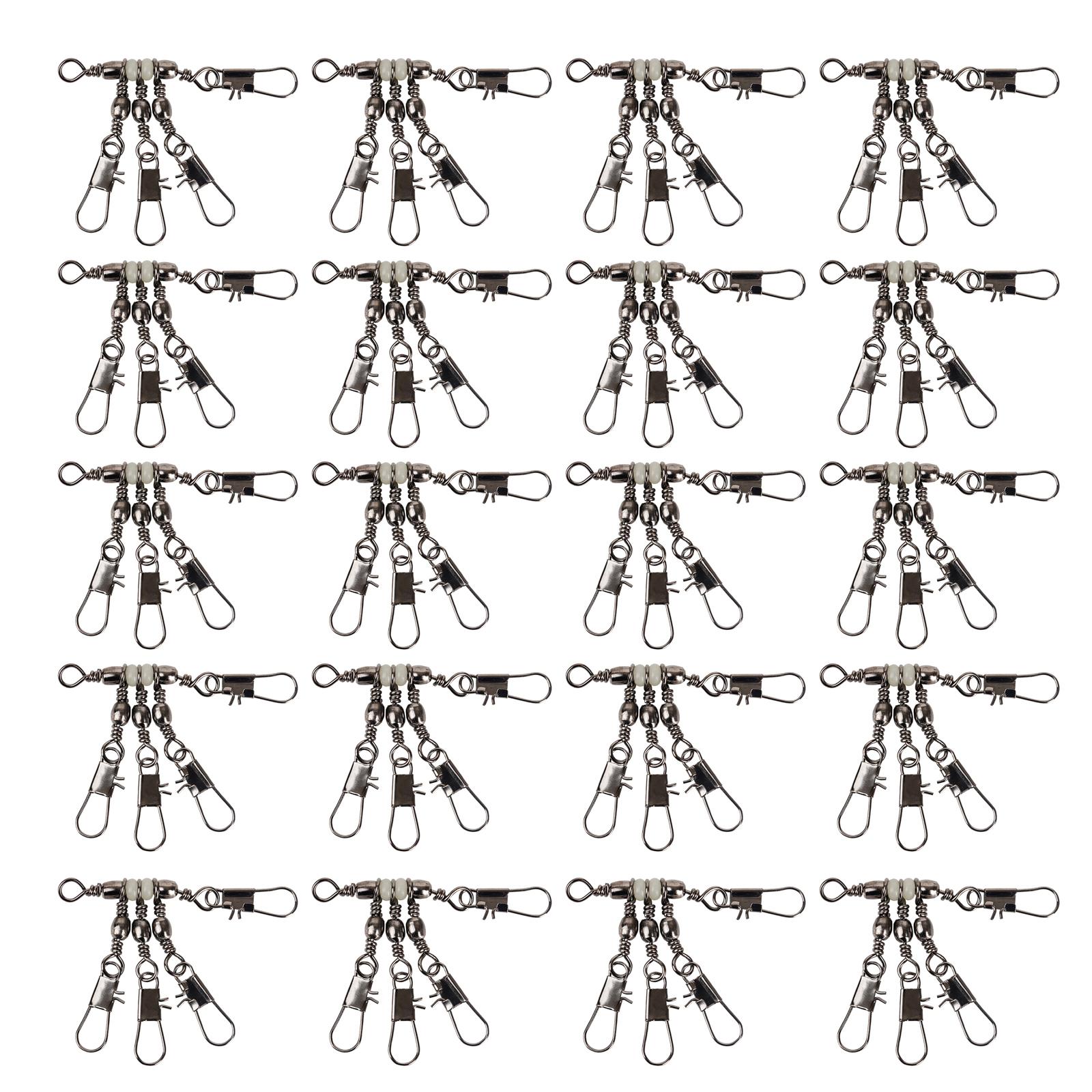 20Pcs Fishing Lure Hook Connector Fishing Snap Connector 3 Way Rolling Swivels Heavy Duty Sea Fishing Tackle Accessory No. 10
20Pcs Fishing Lure Hook Connector Fishing Snap Connector 3 Way Rolling Swivels Heavy Duty Sea Fishing Tackle Accessory No. 10