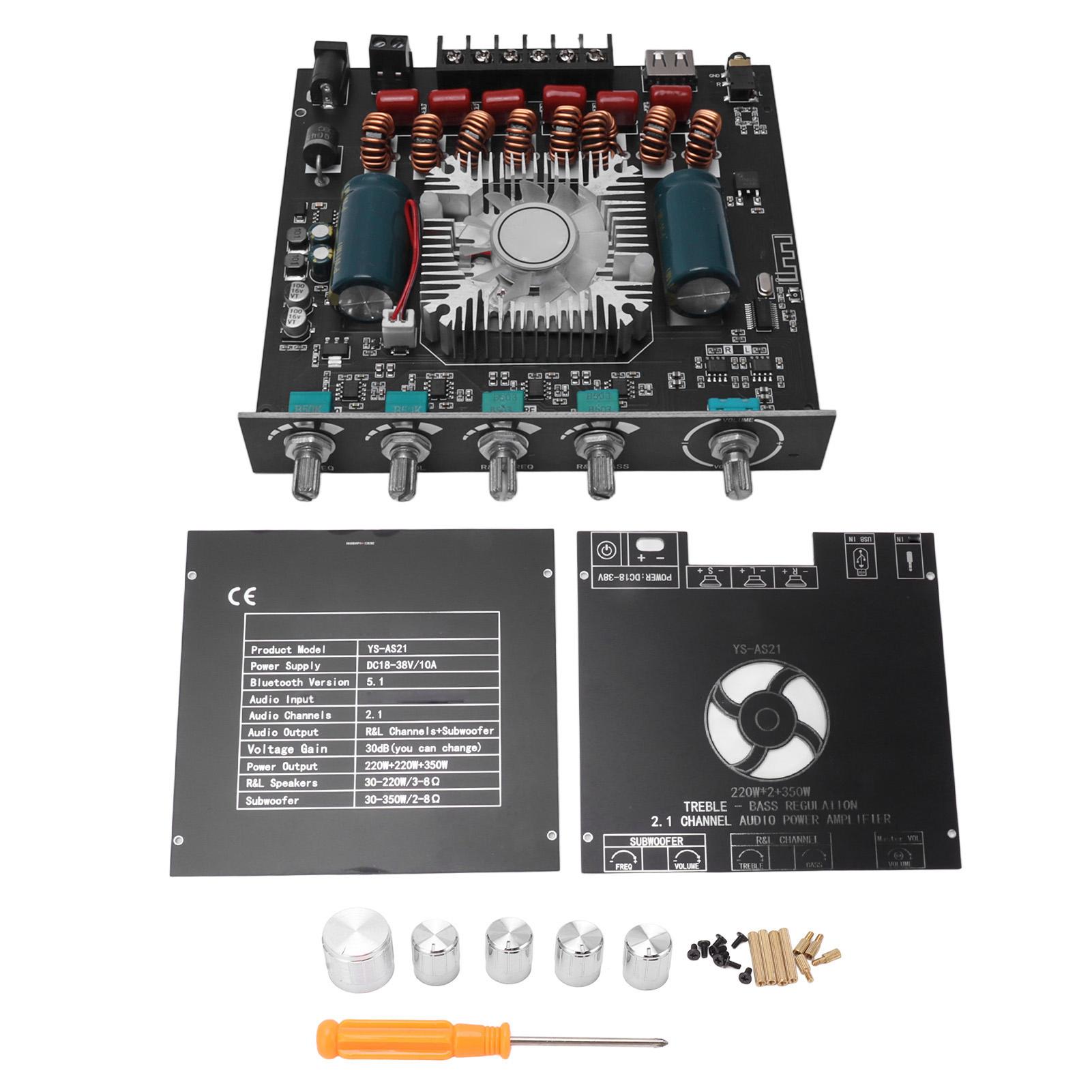 Audio Power Amplifier 2.1 Channels Bluetooth Amplifier Board Module AMP Board for Laptop PC
Audio Power Amplifier 2.1 Channels Bluetooth Amplifier Board Module AMP Board for Laptop PC