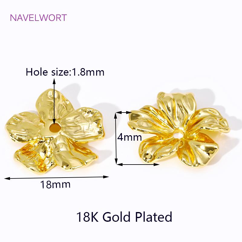 DIY Beading Jewelry Making Supplies 18K Gold Plated Brass Large Flower Beads Caps For Earrings Jewelry Making Accessories 4 pieces
DIY Beading Jewelry Making Supplies 18K Gold Plated Brass Large Flower Beads Caps For Earrings Jewelry Making Accessories 4 pieces