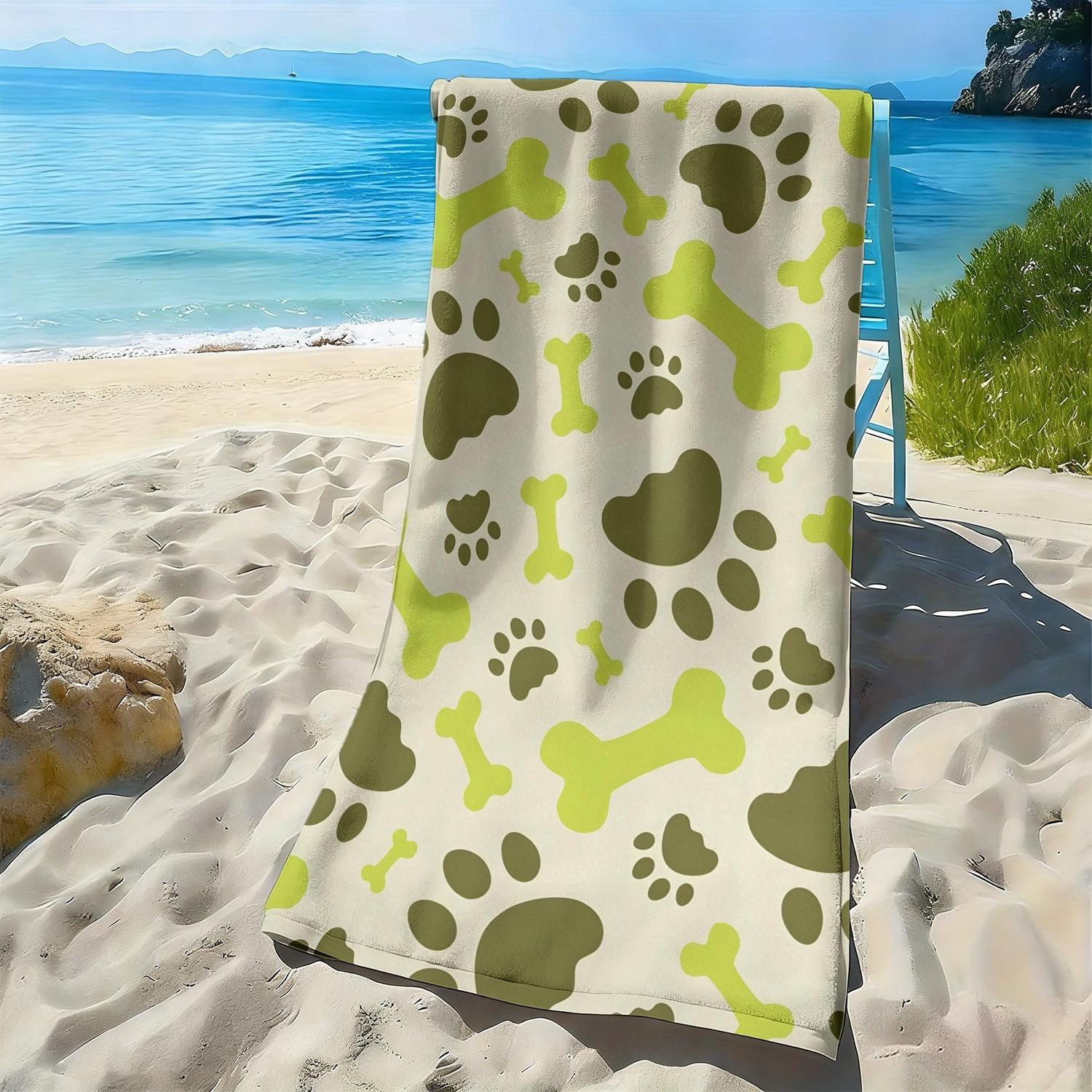 Cute bone and claw print patterns polyester microfiber beach towel is highly absorbent, suitable for swimming and beach outings W30*H60(CM)
Cute bone and claw print patterns polyester microfiber beach towel is highly absorbent, suitable for swimming and beach outings W30*H60(CM)