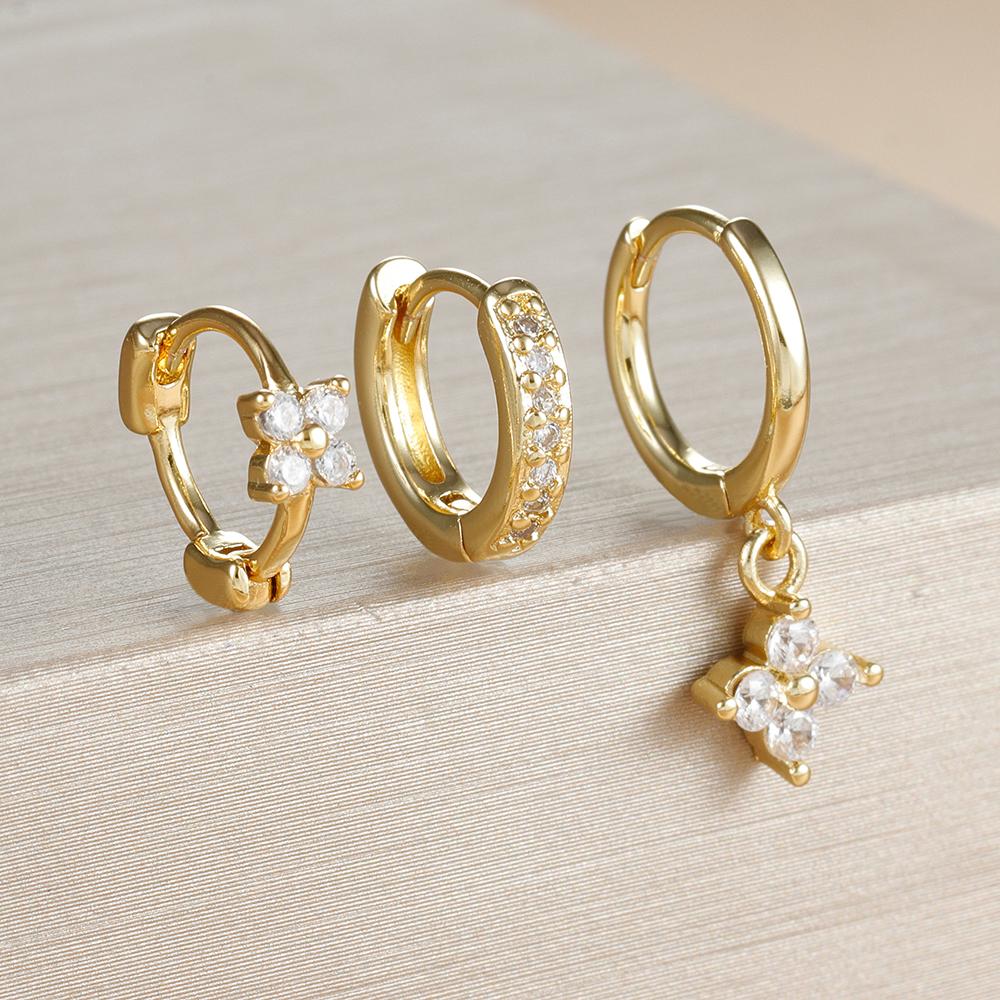 3PCS Luxury Stainless Steel Zircon Small Hoop Earrings Set For Women Geometric Cartilage Piercing Earring Wedding Jewelry aretes
3PCS Luxury Stainless Steel Zircon Small Hoop Earrings Set For Women Geometric Cartilage Piercing Earring Wedding Jewelry aretes
