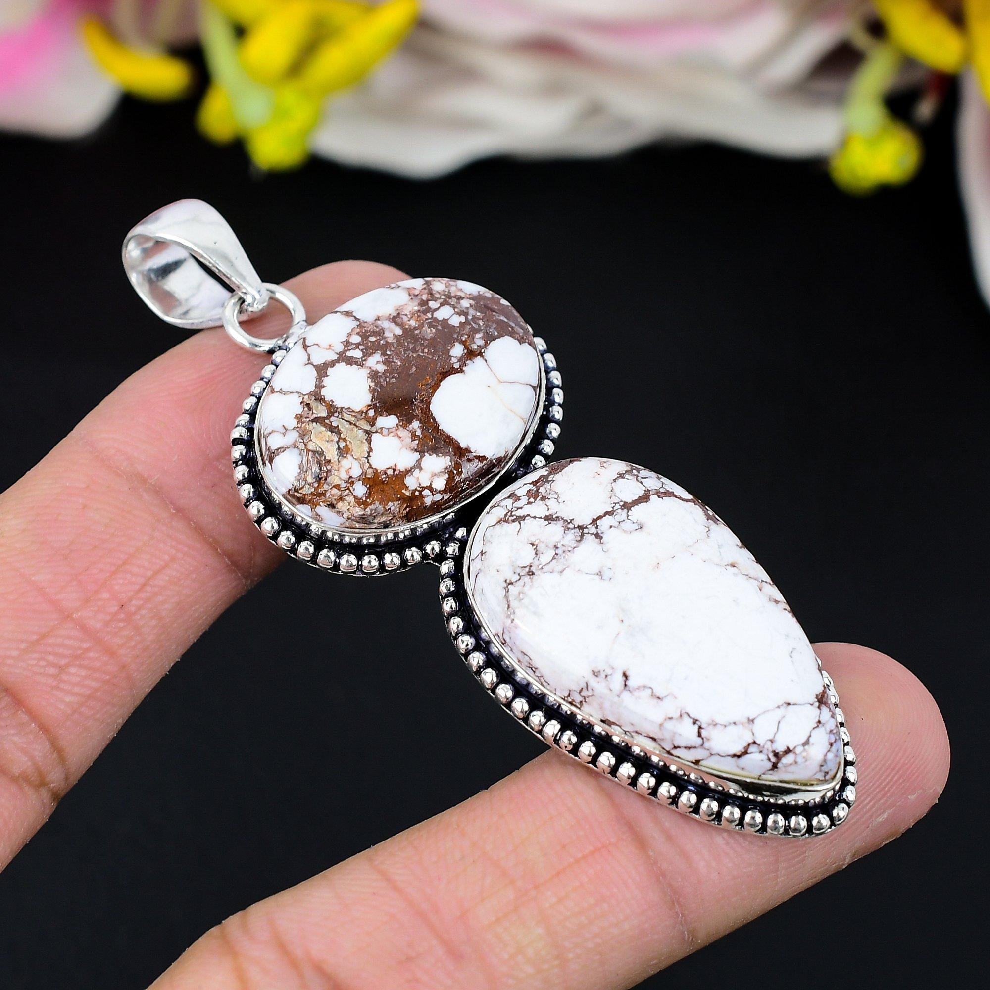 Wild Horse Gemstone Handmade 925 Sterling Silver Jewelry Pendant 2.88 KG-277
Wild Horse Gemstone Handmade 925 Sterling Silver Jewelry Pendant 2.88 KG-277