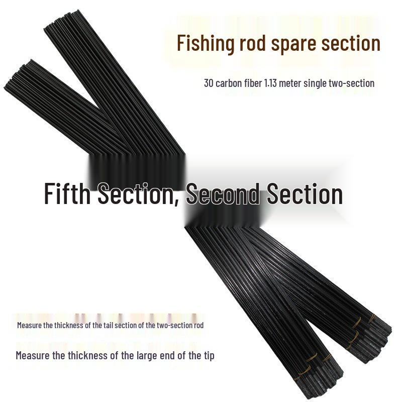 High Carbon Fiber 2-Section Fishing Rod, 1.13m, with Hard Tuning Tip outer diameter 9.2 mm
High Carbon Fiber 2-Section Fishing Rod, 1.13m, with Hard Tuning Tip outer diameter 9.2 mm