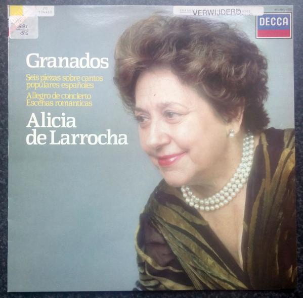 LP Record ALICIA DE LARROCHA Granados Seis Piezas Sobre Cantos P 4102881 LONDON 1985 UK Classical Used
LP Record ALICIA DE LARROCHA Granados Seis Piezas Sobre Cantos P 4102881 LONDON 1985 UK Classical Used