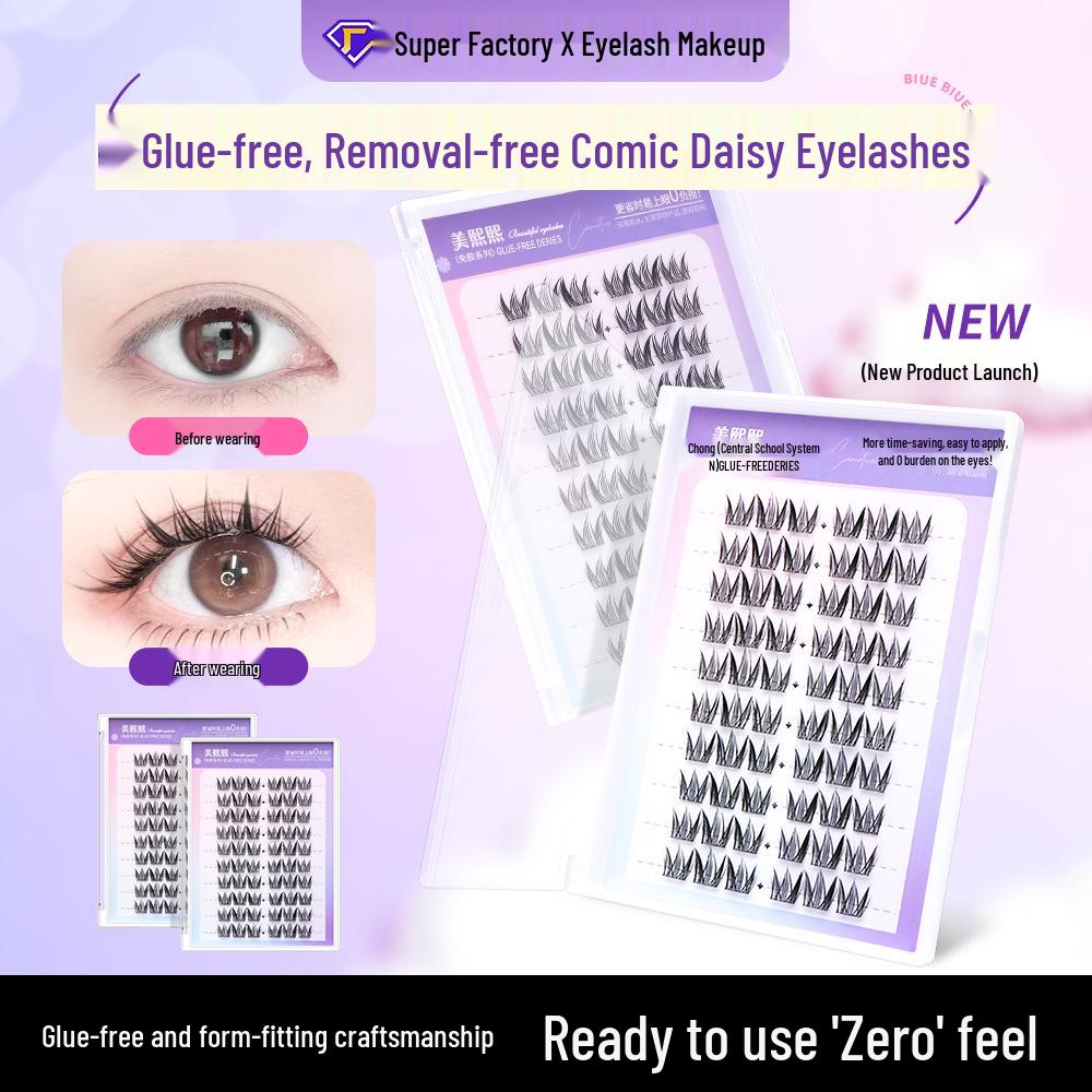 Ten Rows Self-Adhesive Daisy Eyelashes - Glue-Free, Cartoon Design, Seamless Segmented False Lashes for Women With Glue, 10 Rows (No Tools)
Ten Rows Self-Adhesive Daisy Eyelashes - Glue-Free, Cartoon Design, Seamless Segmented False Lashes for Women With Glue, 10 Rows (No Tools)