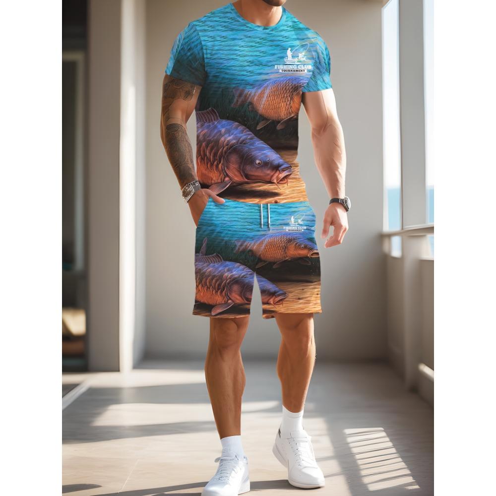 The unique charm of summer, men s round-neck quick-drying short-sleeved shirt and drawstring shorts set 6XL
The unique charm of summer, men s round-neck quick-drying short-sleeved shirt and drawstring shorts set 6XL