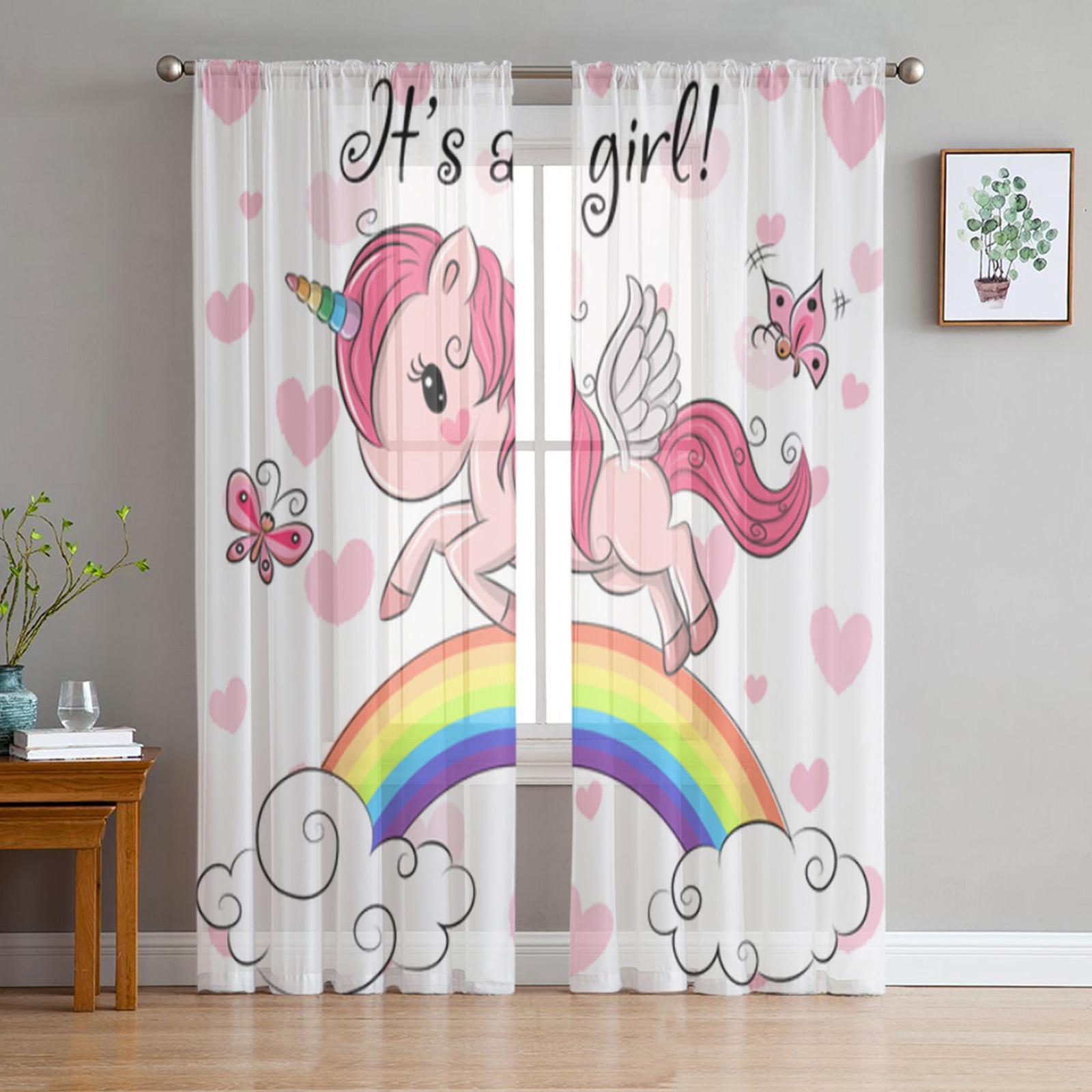 2023 Милые Единорог Бабочка Радуга Детские Тюль Шторы для Спальни Домашний Декор Гостиная Кухня Вуаль Шторы Шторы 2 шт. W50H130(CM)x2&Hook
2023 Милые Единорог Бабочка Радуга Детские Тюль Шторы для Спальни Домашний Декор Гостиная Кухня Вуаль Шторы Шторы 2 шт. W50H130(CM)x2&Hook