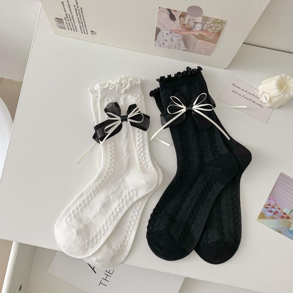 Socks For Women Lolita Cotton Double Bow Female Hosiery Middle Tube Socks Bow Socks Ruffle Socks
Socks For Women Lolita Cotton Double Bow Female Hosiery Middle Tube Socks Bow Socks Ruffle Socks
