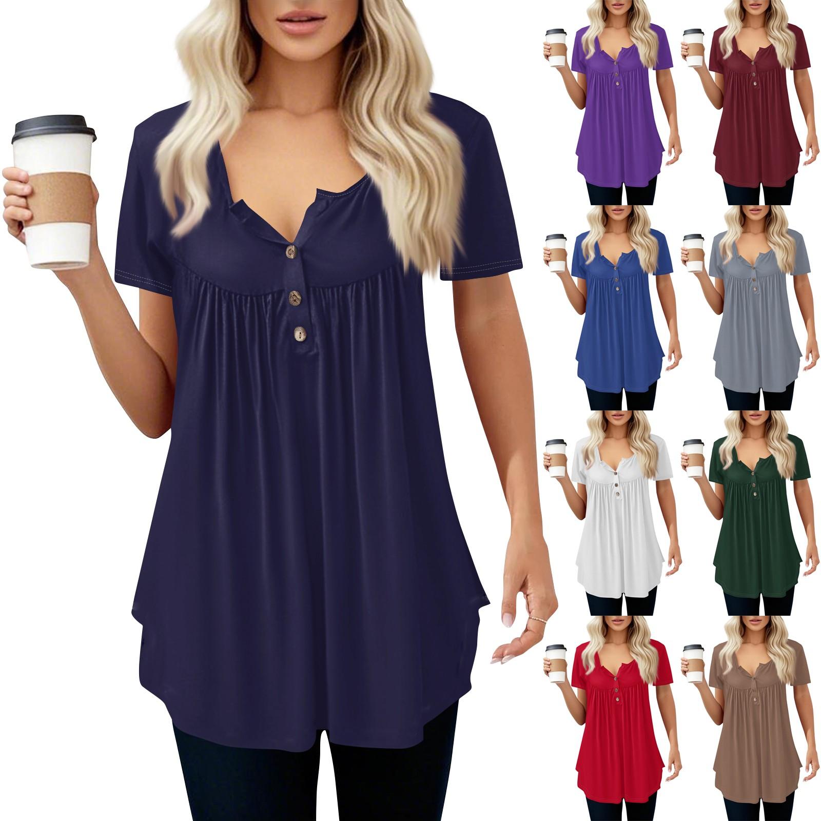 Women s Casual T-Shirt Solid Round Neck Pullover Short Sleeve Top L білий
Women s Casual T-Shirt Solid Round Neck Pullover Short Sleeve Top L білий