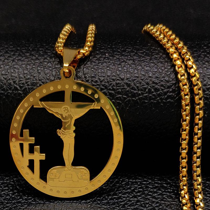 Cross Stainless Steel Choker Necklace for Man Gold Color Men s Chain Necklace Jewelry Corrente Masculina N1173S02 60CM
Cross Stainless Steel Choker Necklace for Man Gold Color Men s Chain Necklace Jewelry Corrente Masculina N1173S02 60CM
