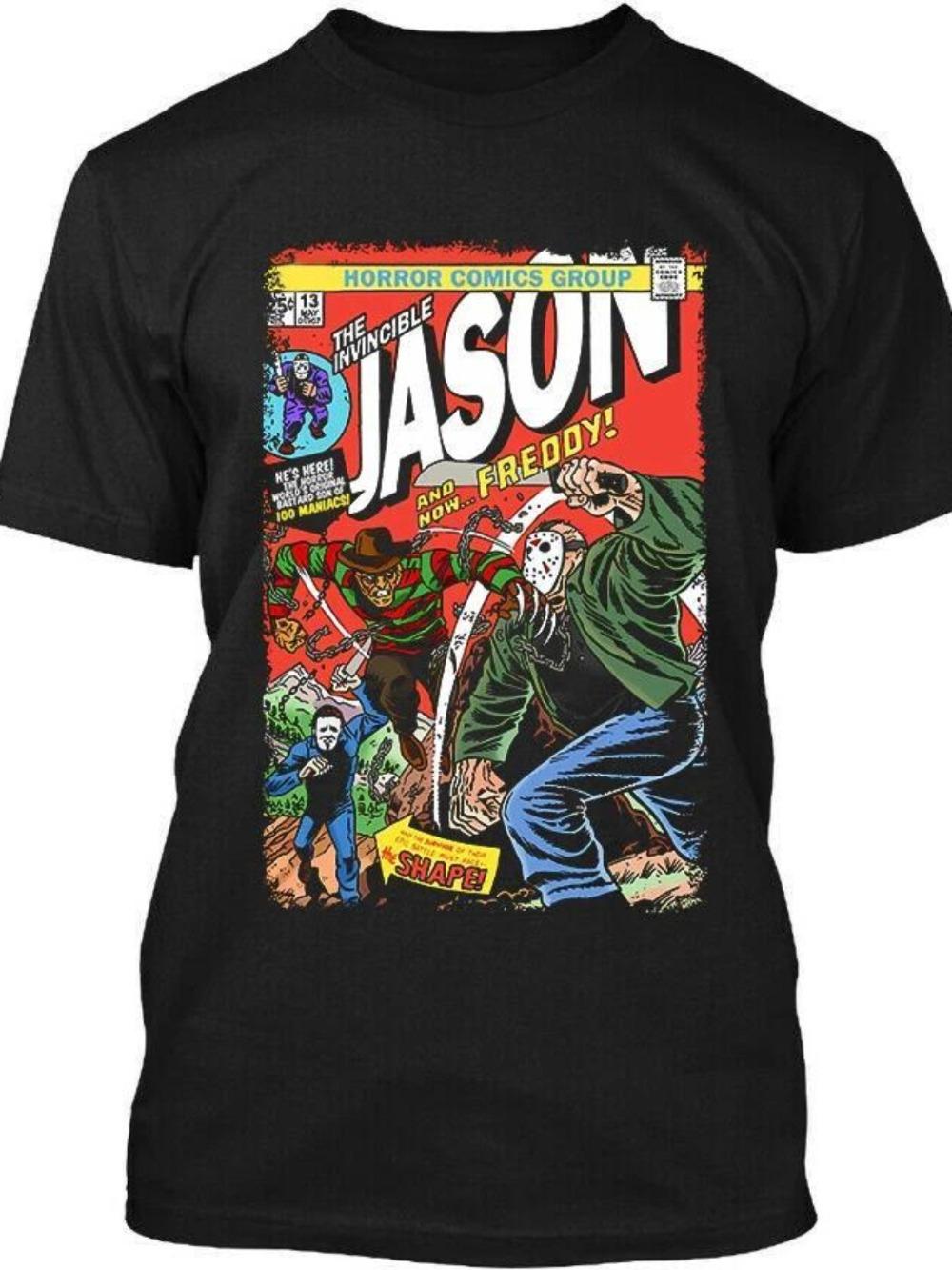 Freddy Vs Jason Horror Movie Cartoon TShirt Short Sleeve Tee Vibrant Character Art Breathable Regular Fit Perfect for Summer S
Freddy Vs Jason Horror Movie Cartoon TShirt Short Sleeve Tee Vibrant Character Art Breathable Regular Fit Perfect for Summer S