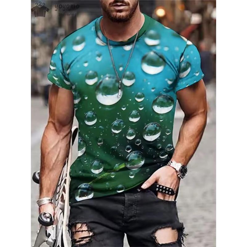 Men s 3D printed short sleeved water droplet T-shirt fashion top street clothing T-shirt S
Men s 3D printed short sleeved water droplet T-shirt fashion top street clothing T-shirt S