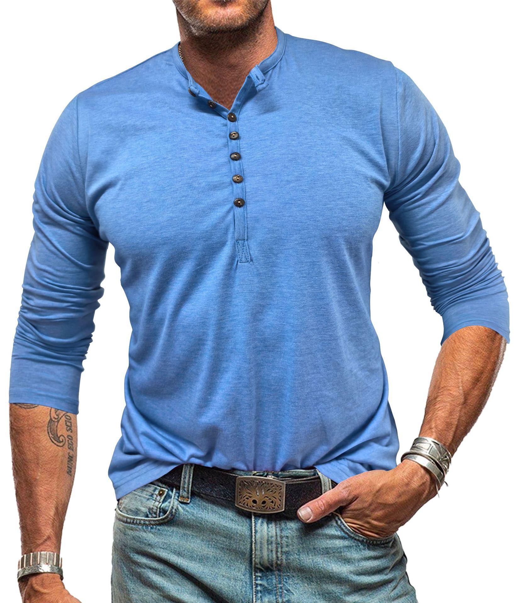 Men s long-sleeved crew-neck T-shirt, men s casual sweatshirt, men s T-shirt, henley-neck top, layering top XXXL світло-синій колір
Men s long-sleeved crew-neck T-shirt, men s casual sweatshirt, men s T-shirt, henley-neck top, layering top XXXL світло-синій колір