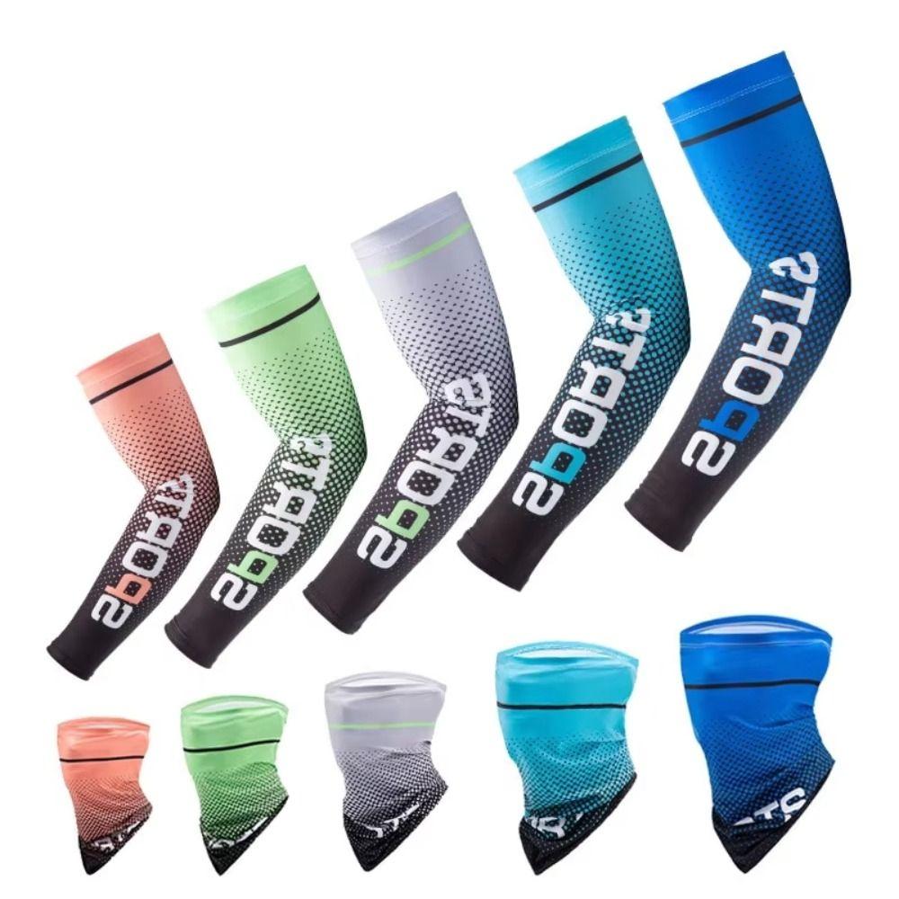 Dust Mask Summer Arm Sleeve Sunscreen Ice Silk Sleeves Fashion Arm Sleeve and Mask Suit Cool світло-синій колір
Dust Mask Summer Arm Sleeve Sunscreen Ice Silk Sleeves Fashion Arm Sleeve and Mask Suit Cool світло-синій колір